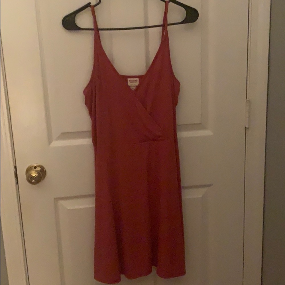 Orange spaghetti strap dress